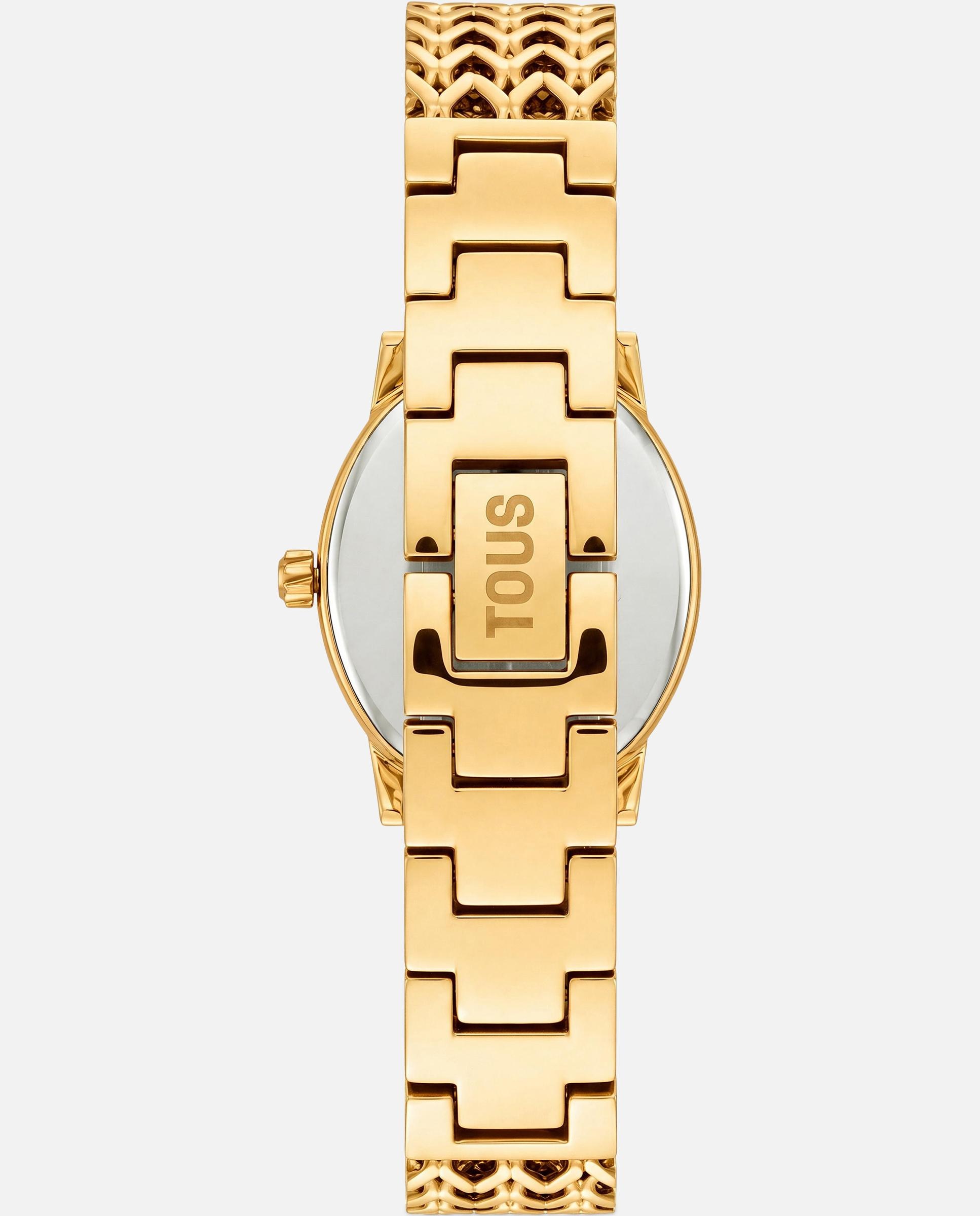 Reloj analógico de mujer con brazalete de acero y ónix osier mini - Tous - Dorado Dorado-3