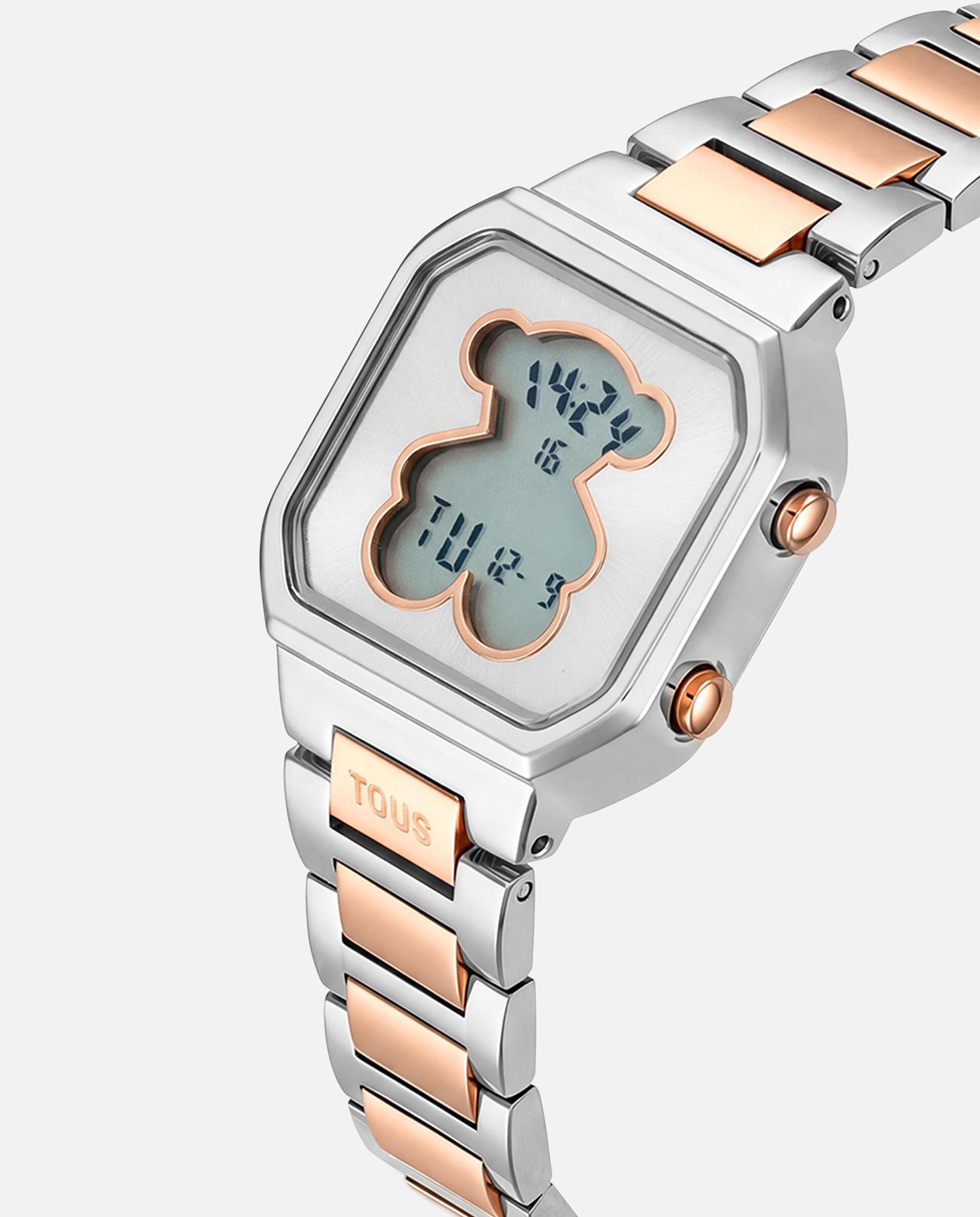Reloj digital de mujer con brazalete de acero d-bear mini - Tous - Plata / Rosa Plata / Rosa-2