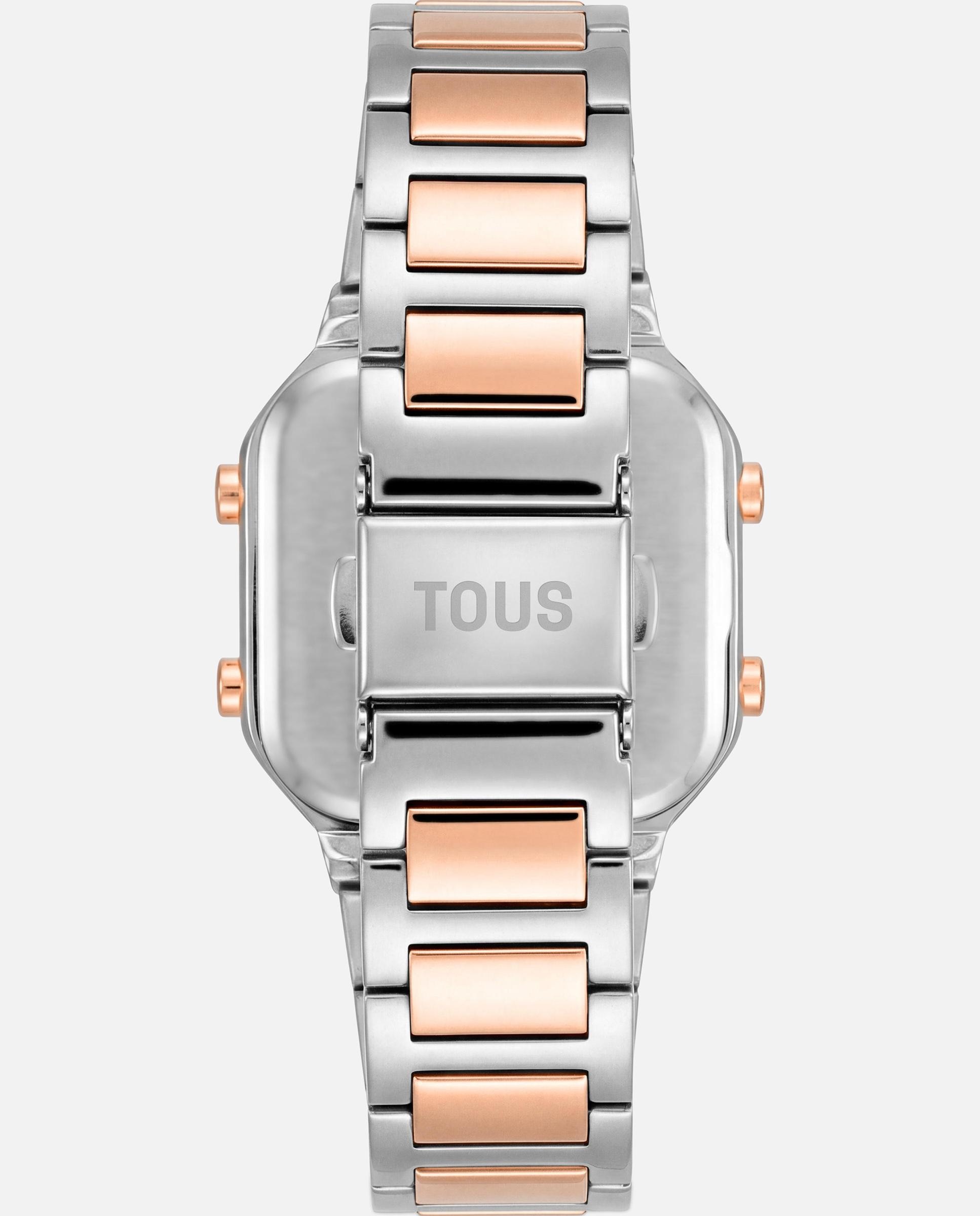 Reloj digital de mujer con brazalete de acero d-bear mini - Tous - Plata / Rosa Plata / Rosa-4