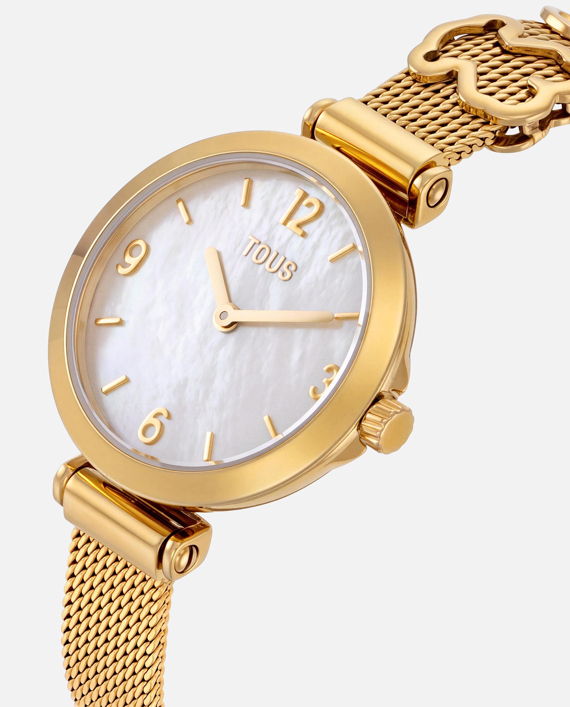 Reloj analógico de acero con nácar icon charms - Tous - Dorado Dorado-3