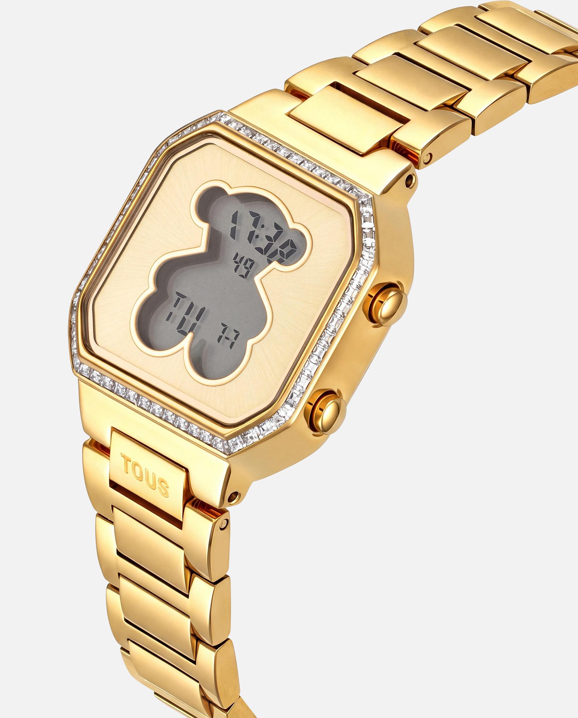 Reloj digital de mujer con brazalete de acero y circonitas d-bear mini - Tous - Dorado Dorado-2