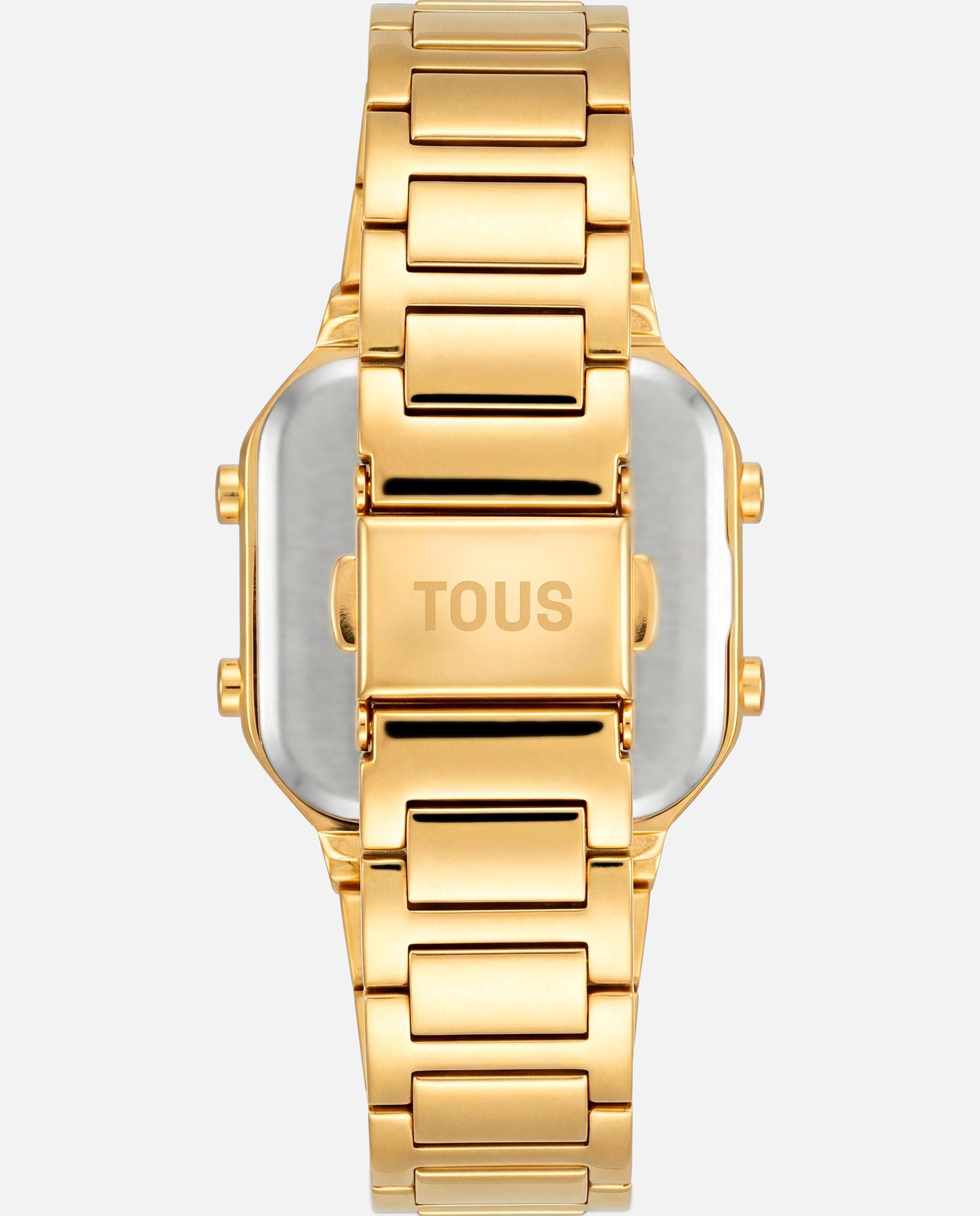 Reloj digital de mujer con brazalete de acero y circonitas d-bear mini - Tous - Dorado Dorado-3