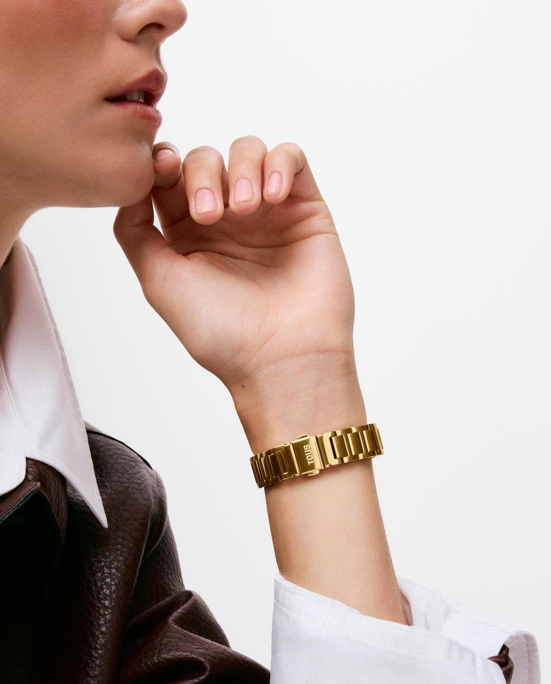 Reloj digital de mujer con brazalete de acero y circonitas d-bear mini - Tous - Dorado Dorado-7