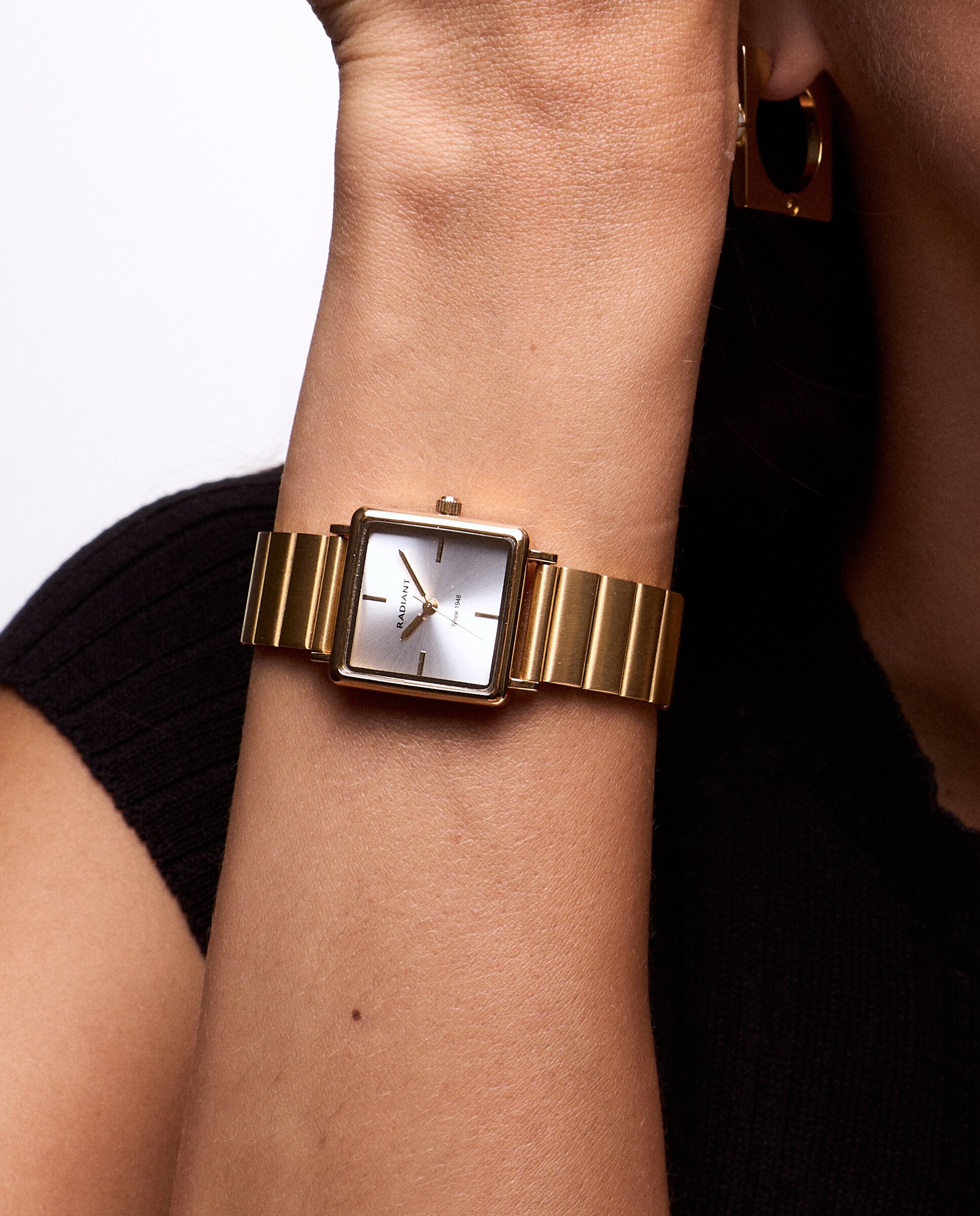 Reloj de mujer square ra699207 de acero y correa dorada - Radiant - Oro Oro-2