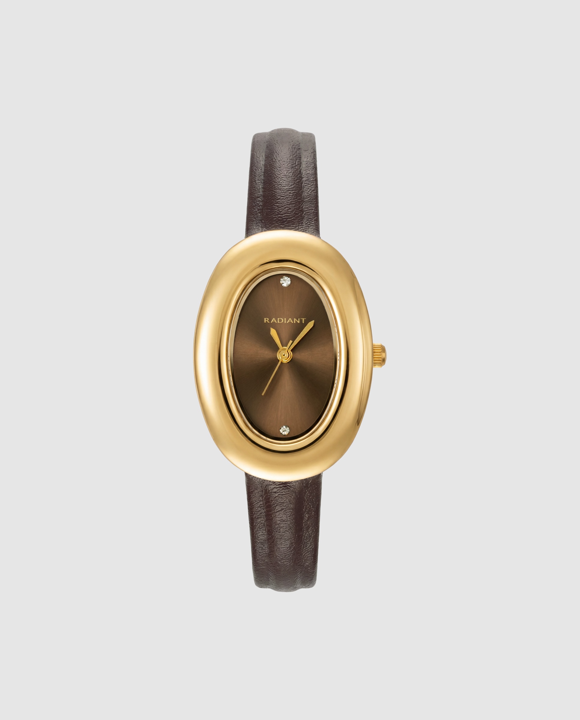 Imagen 0 de Reloj de mujer vera ra706203 de piel sintética y correa marrón Marrón