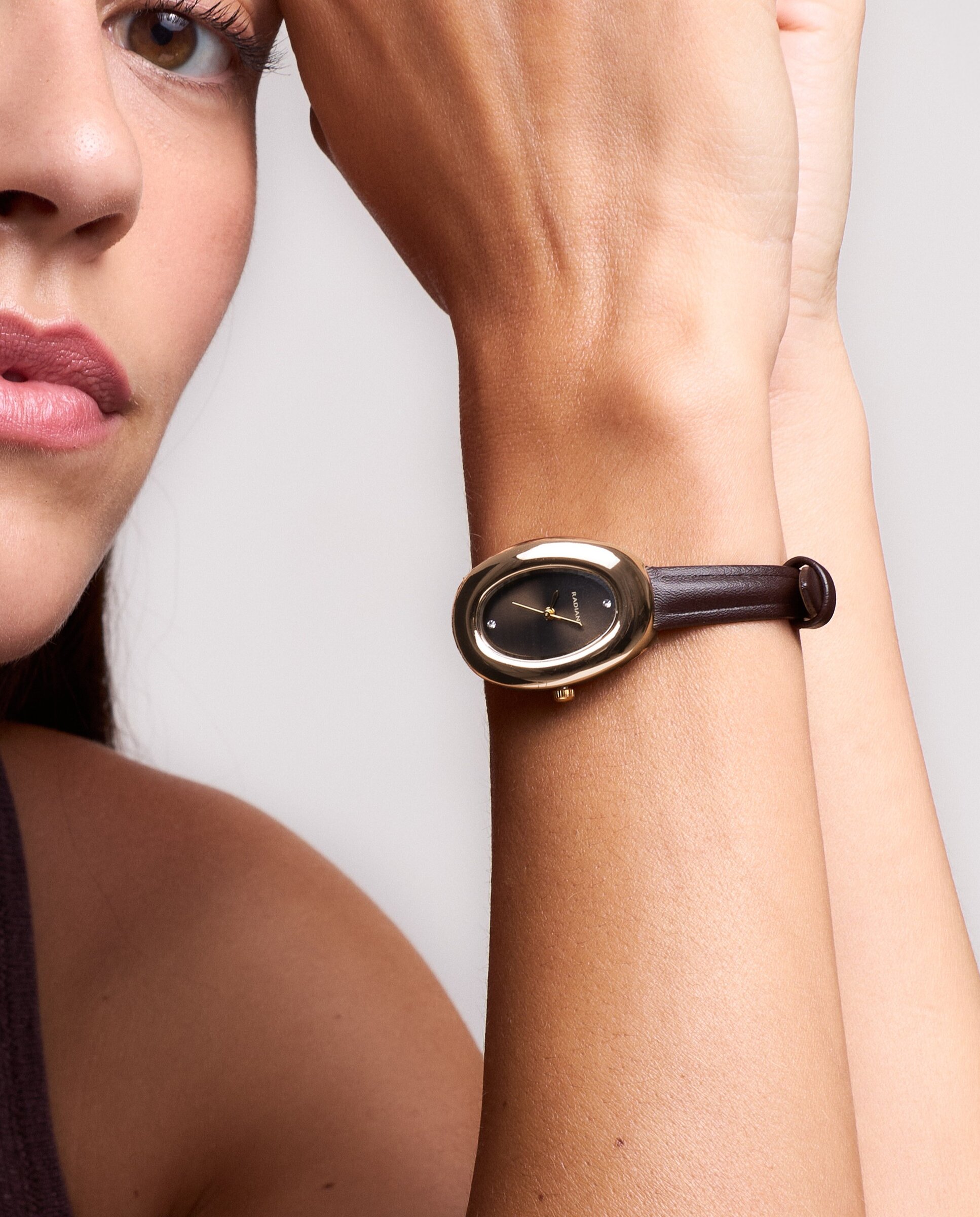 Reloj de mujer vera ra706203 de piel sintética y correa - Radiant - Marrón Marrón-2