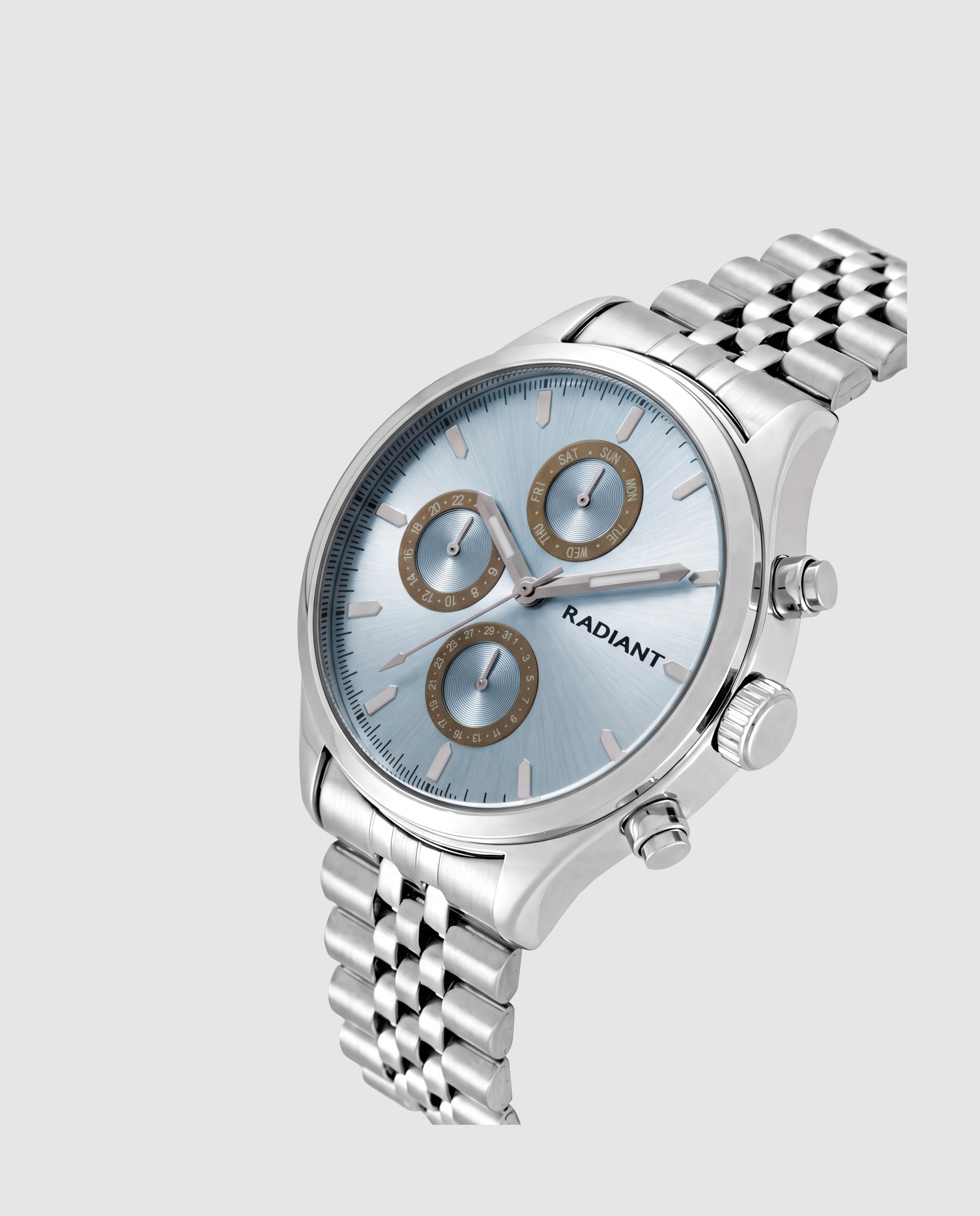 Reloj de hombre baron ram100701 de acero y correa plateada/gris - Radiant - Plata Plata-3
