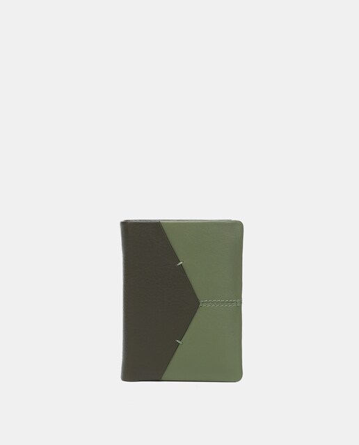 Imagen 0 de Cartera de hombre Oceans Diary de piel con protección RFID en verde