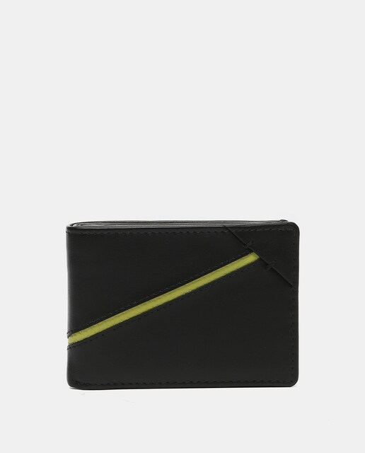 Imagen 0 de Cartera pequeña de hombre Oceans Diary de piel con protección RFID