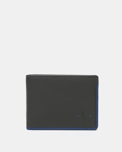 Imagen 0 de Cartera pequeña de hombre Oceans Diary de piel con protección RFID