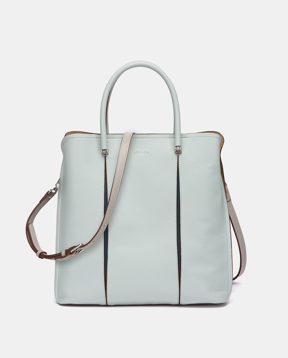 Bolso de mano bicolor - Abbacino - Azul Azul-4