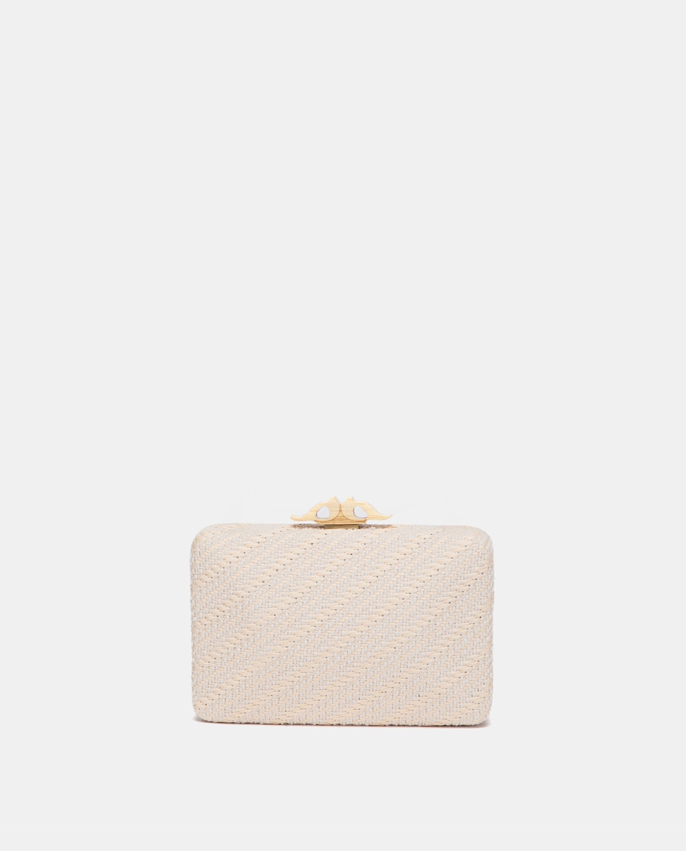 Clutch de fiesta con boquilla de madera - Abbacino - Beige Beige-1