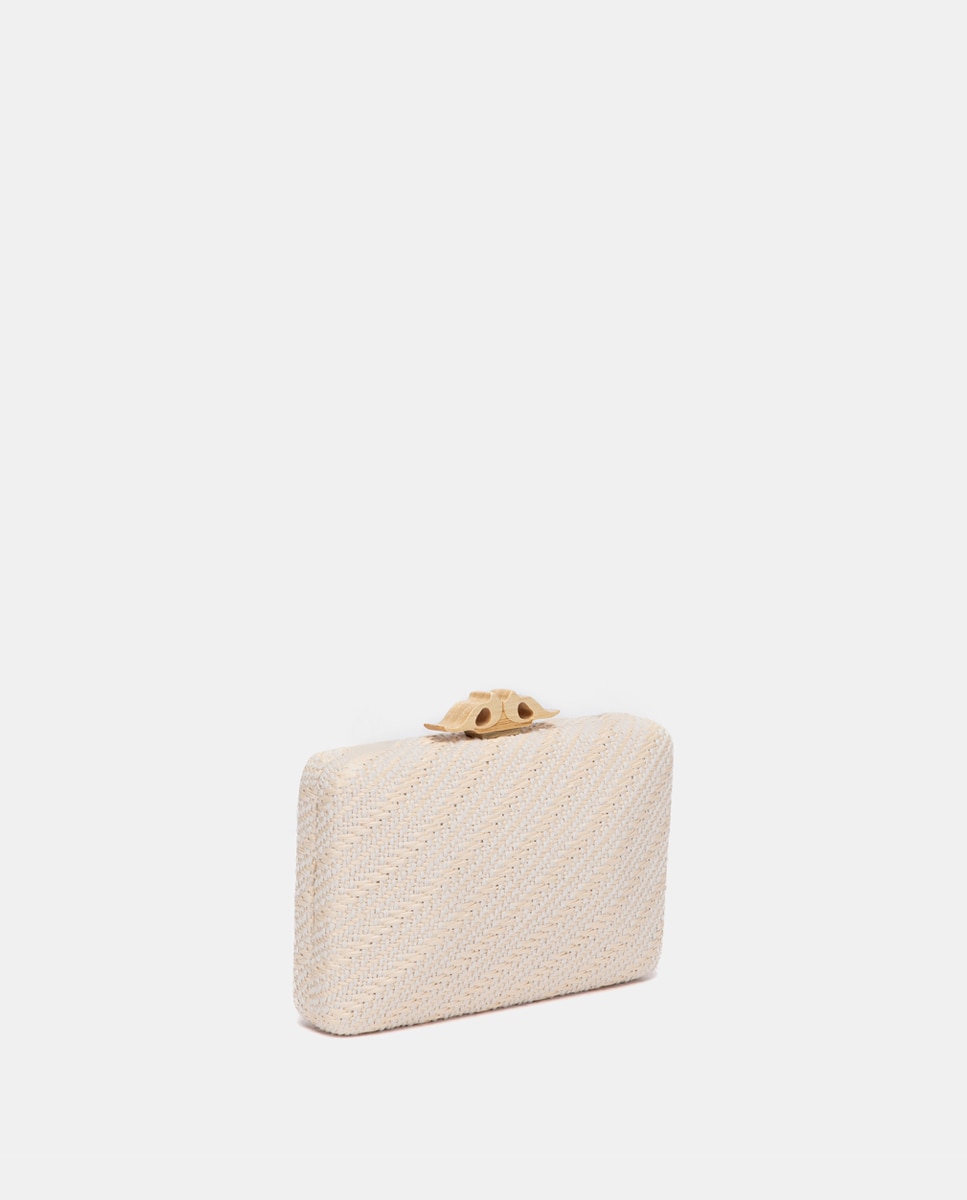 Clutch de fiesta con boquilla de madera - Abbacino - Beige Beige-3