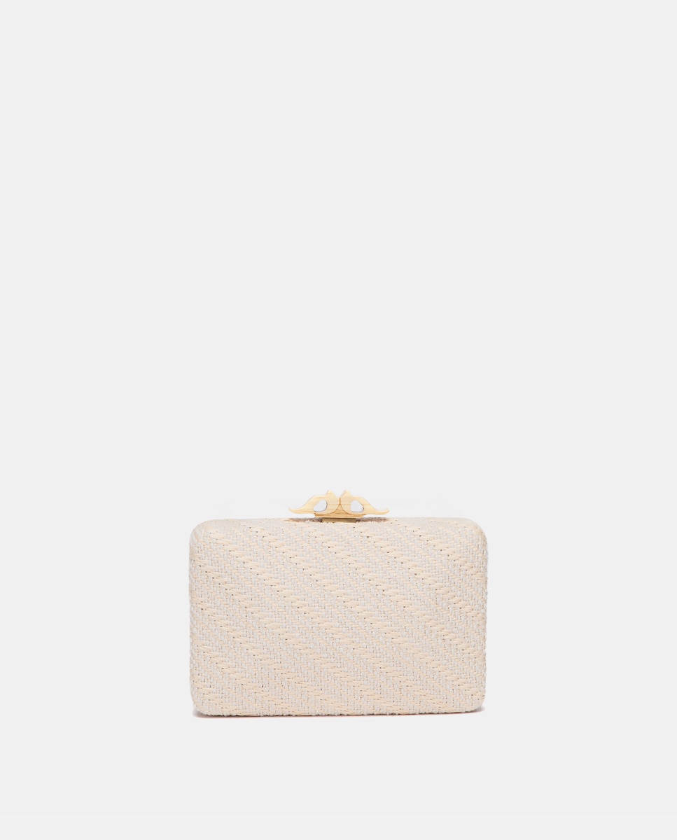 Clutch de fiesta con boquilla de madera - Abbacino - Beige Beige-2