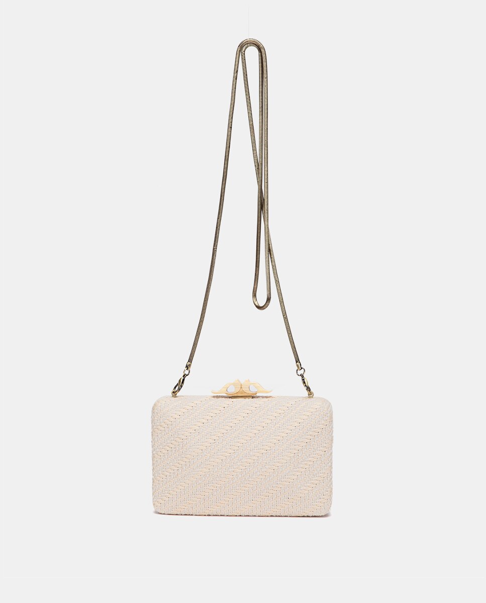 Clutch de fiesta con boquilla de madera - Abbacino - Beige Beige-5
