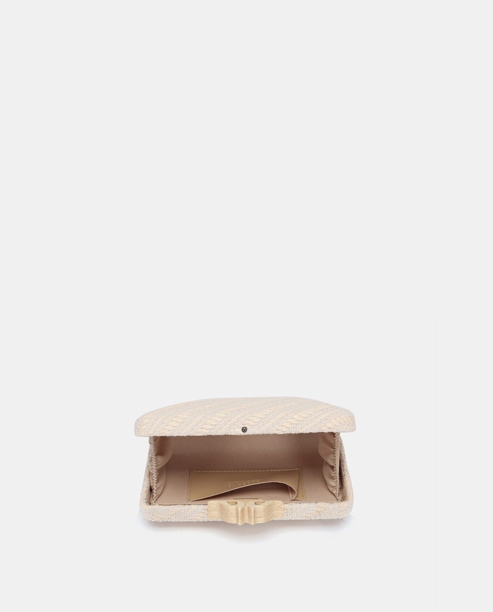 Clutch de fiesta con boquilla de madera - Abbacino - Beige Beige-7