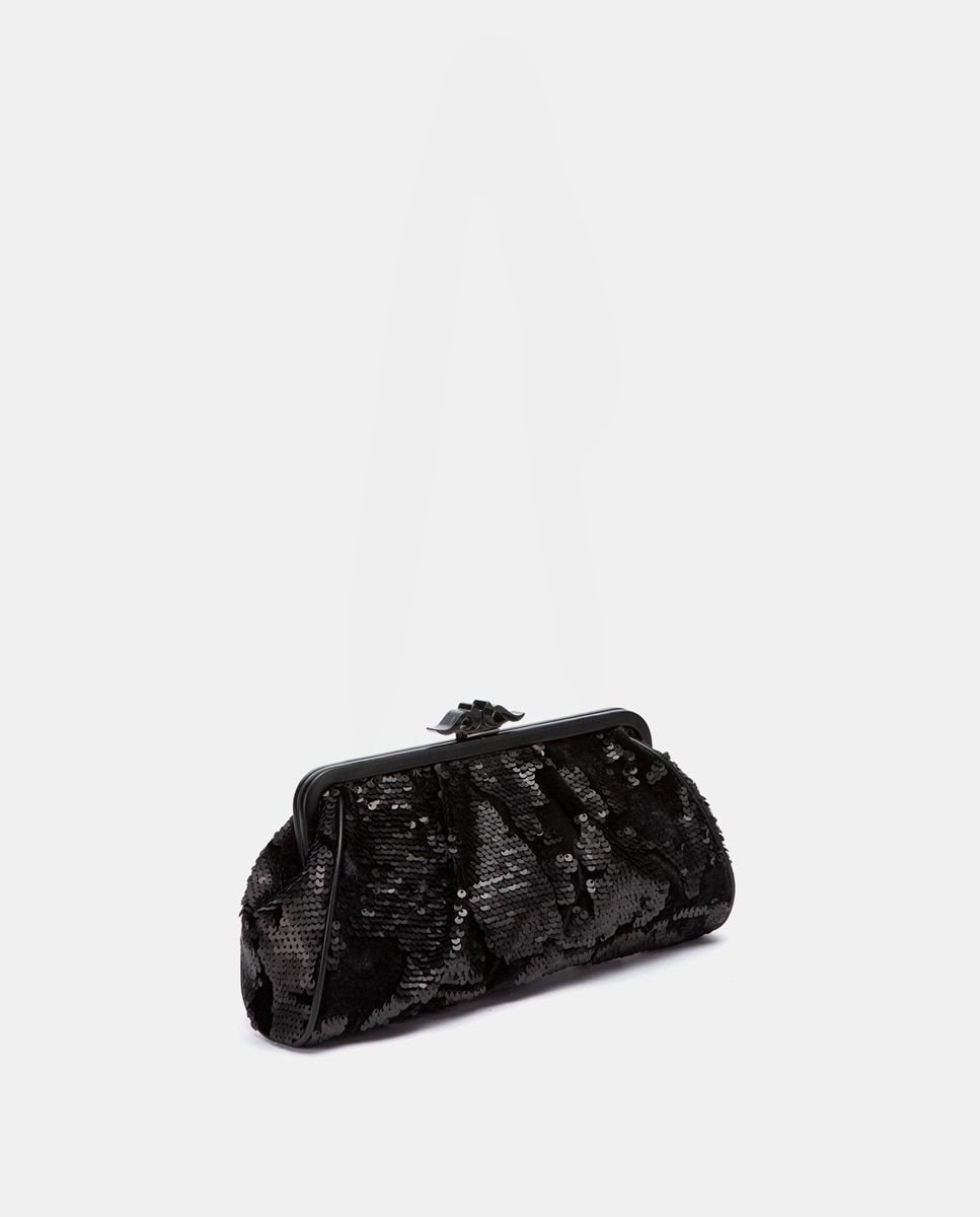 Bolso de fiesta de lentejuelas - Abbacino - Negro Negro-3