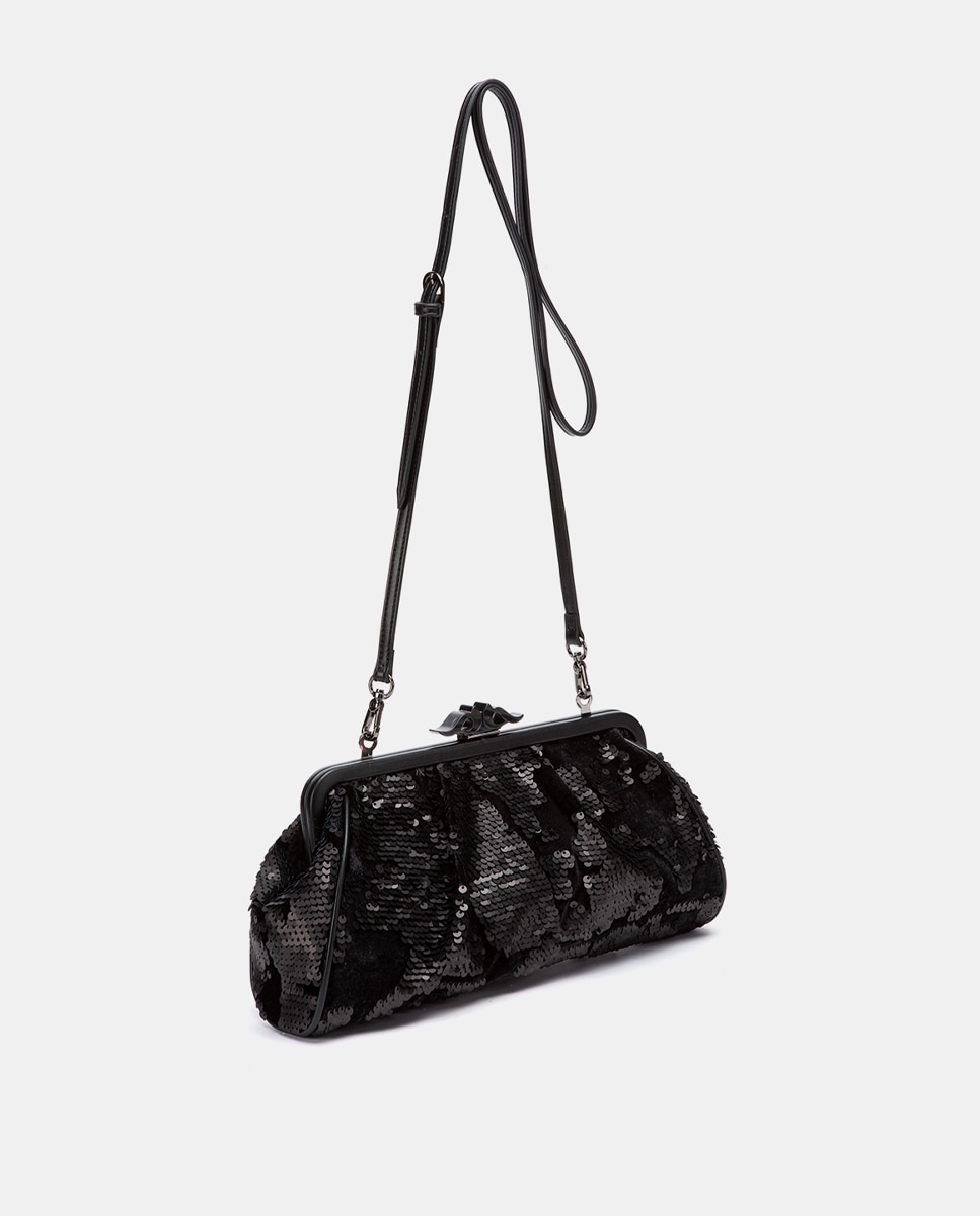 Bolso de fiesta de lentejuelas - Abbacino - Negro Negro-2