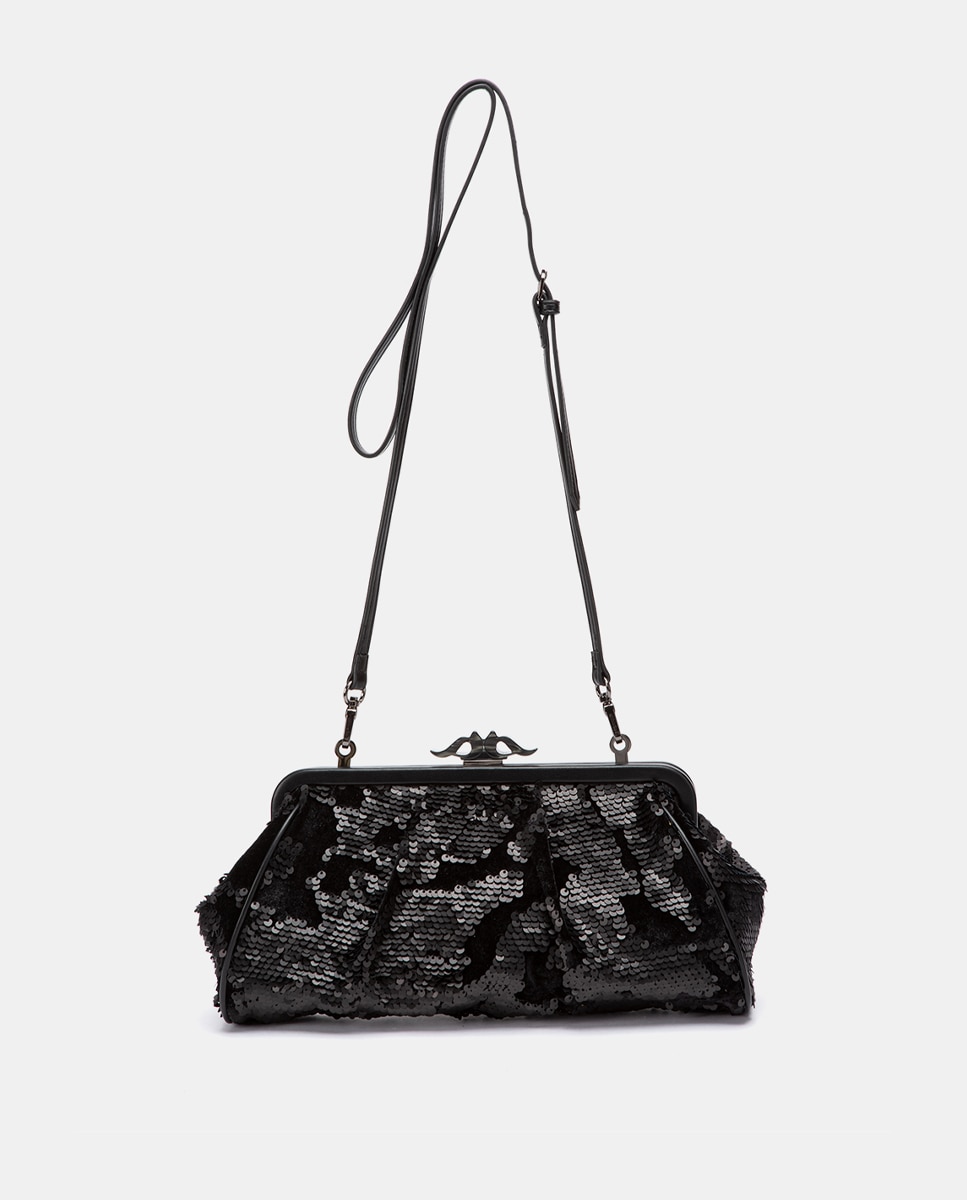 Bolso de fiesta de lentejuelas - Abbacino - Negro Negro-5