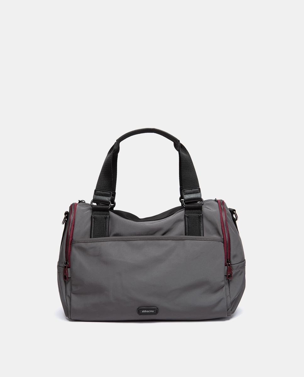 Bolso de viaje en materiales reciclados - Abbacino - Gris Gris-3
