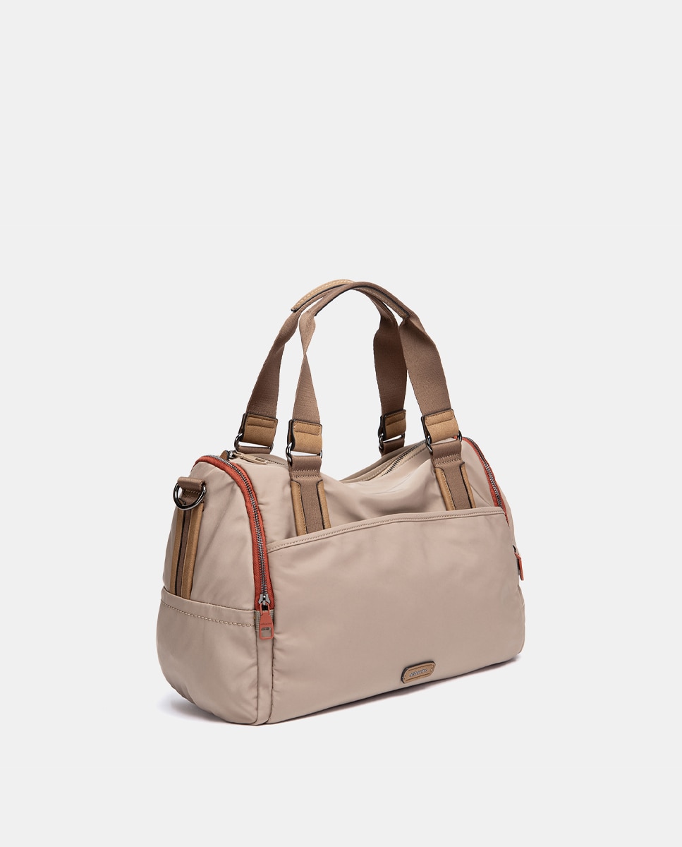 Bolso de viaje en materiales reciclados gris - Abbacino - Beige Beige-1