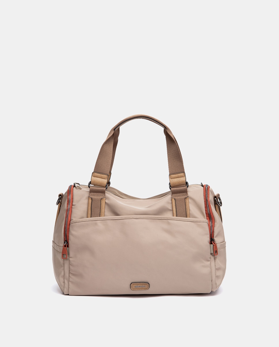 Bolso de viaje en materiales reciclados gris - Abbacino - Beige Beige-3