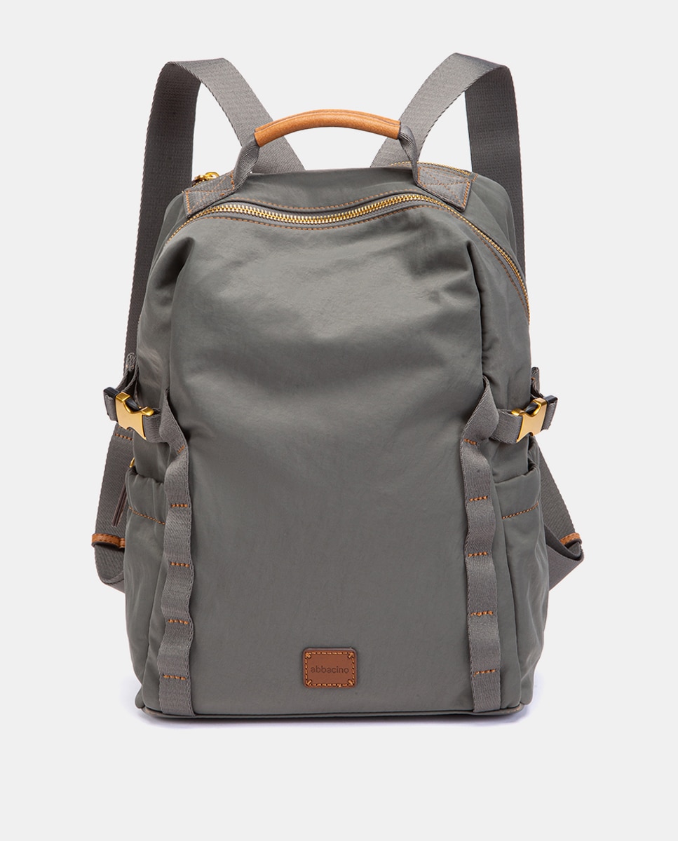 Mochila en materiales reciclados marrón - Abbacino - Gris Gris-1