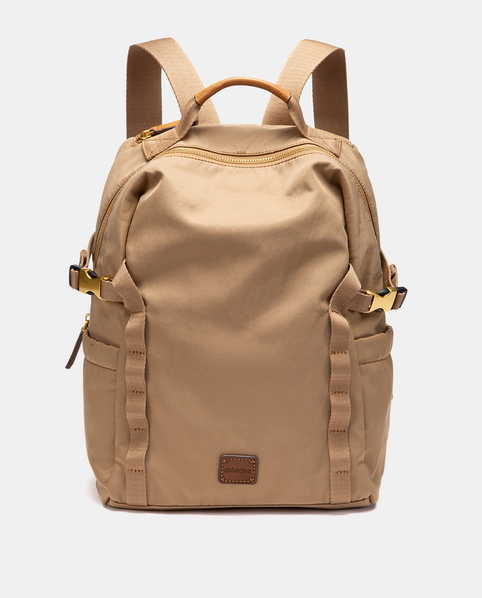 Mochila en materiales reciclados marrón - Abbacino - Beige Beige-1