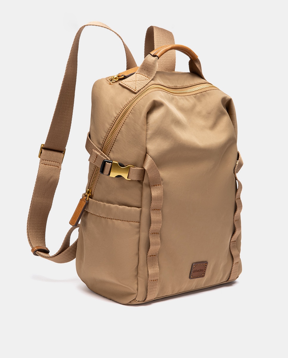 Mochila en materiales reciclados marrón - Abbacino - Beige Beige-3