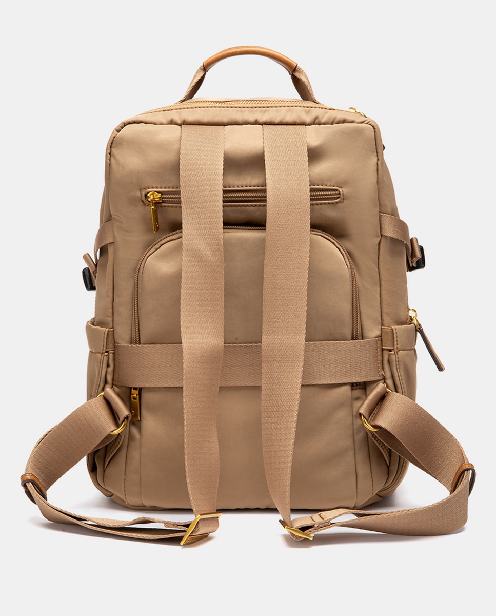 Mochila en materiales reciclados marrón - Abbacino - Beige Beige-2