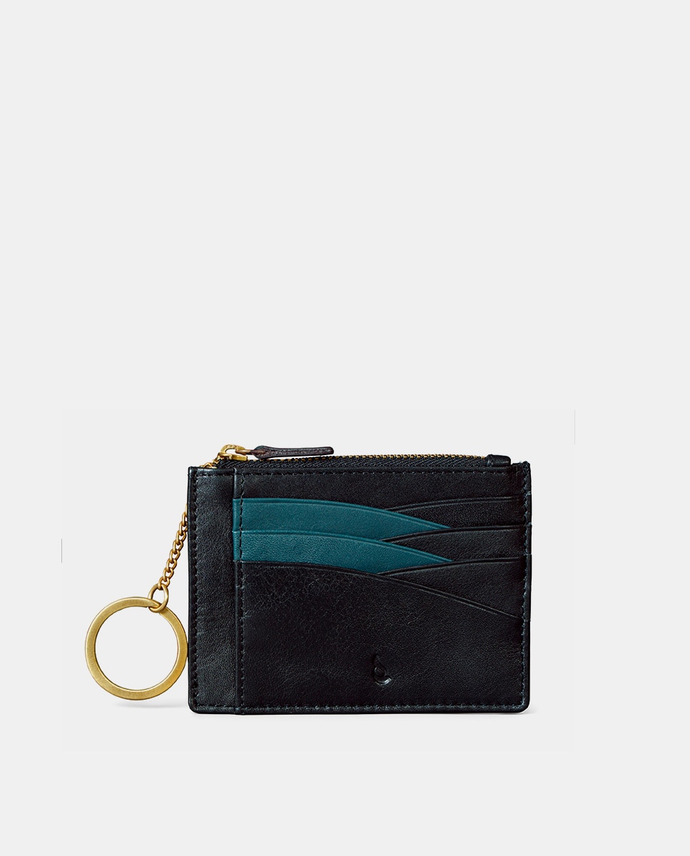 Tarjetero de mujer en piel - Abbacino - Negro Negro-1