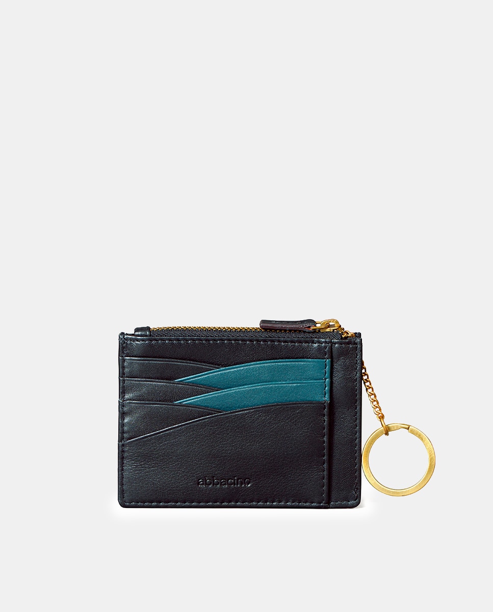 Tarjetero de mujer en piel - Abbacino - Negro Negro-2