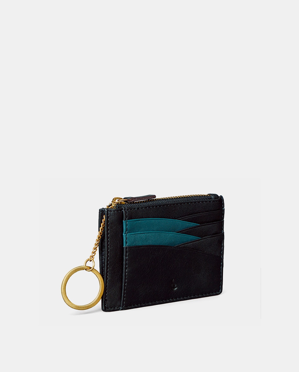 Tarjetero de mujer en piel - Abbacino - Negro Negro-4