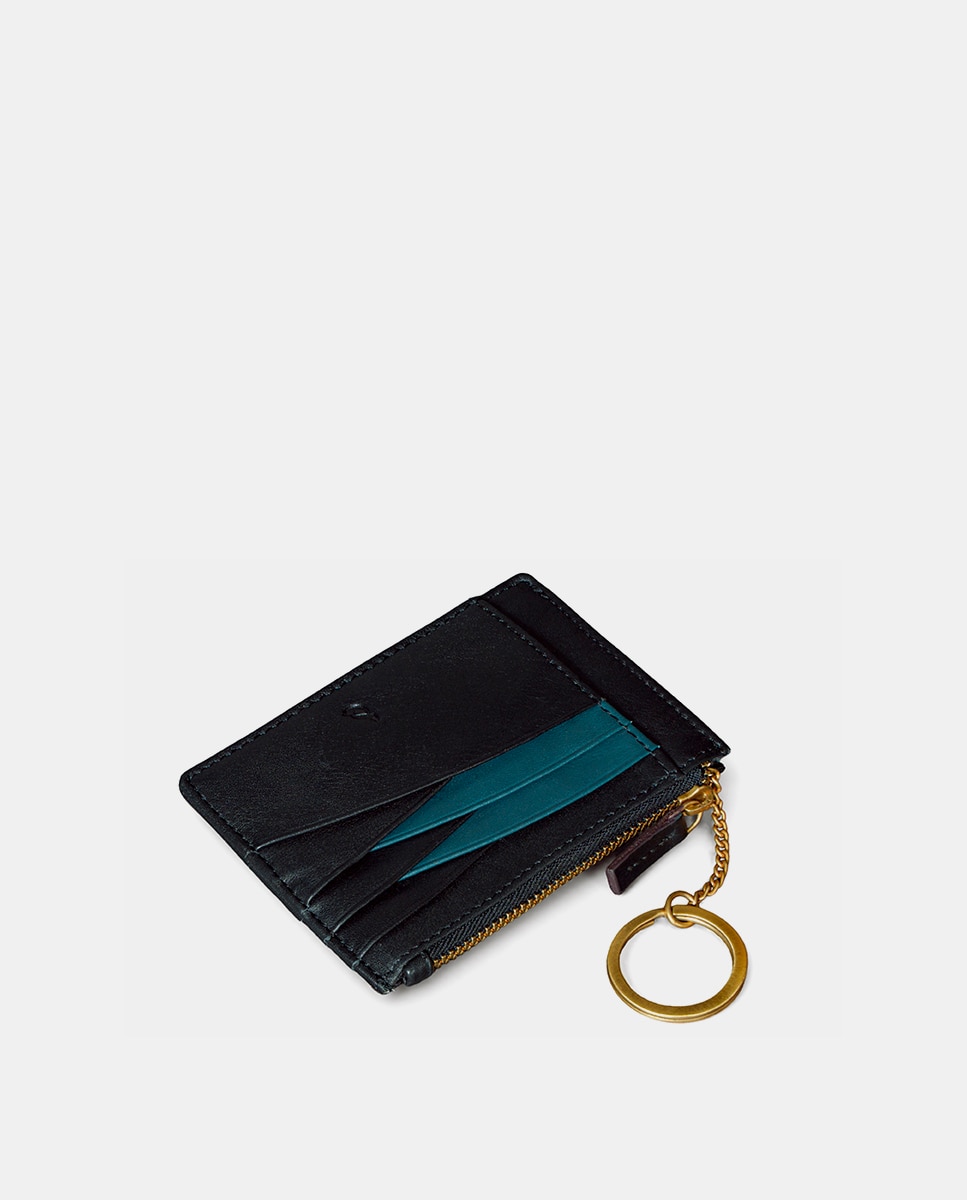Tarjetero de mujer en piel - Abbacino - Negro Negro-5