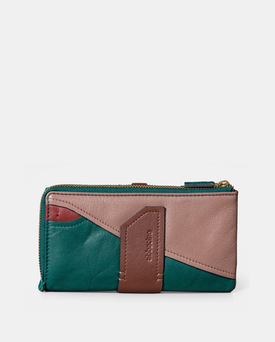 Cartera grande de mujer en piel cognac - Abbacino - Verde Verde-2