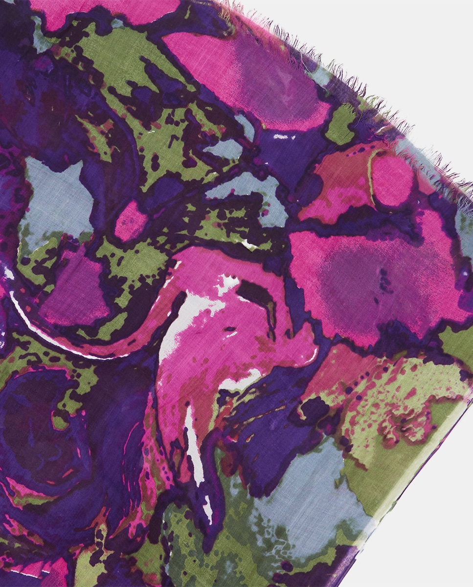 Pañuelo de viscosa con estampado abstracto - Abbacino - Multicolor Multicolor-2