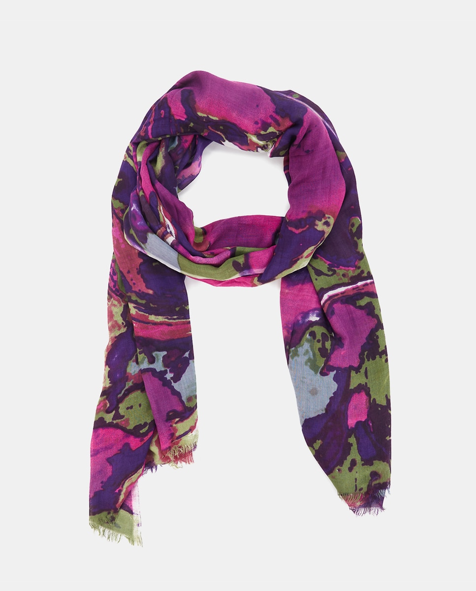 Pañuelo de viscosa con estampado abstracto - Abbacino - Multicolor Multicolor-5