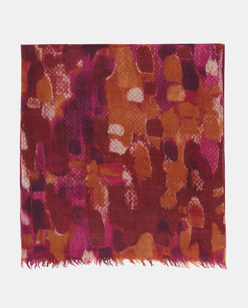 Pañuelo de lana con estampado abstracto - Abbacino - Multicolor Multicolor-1