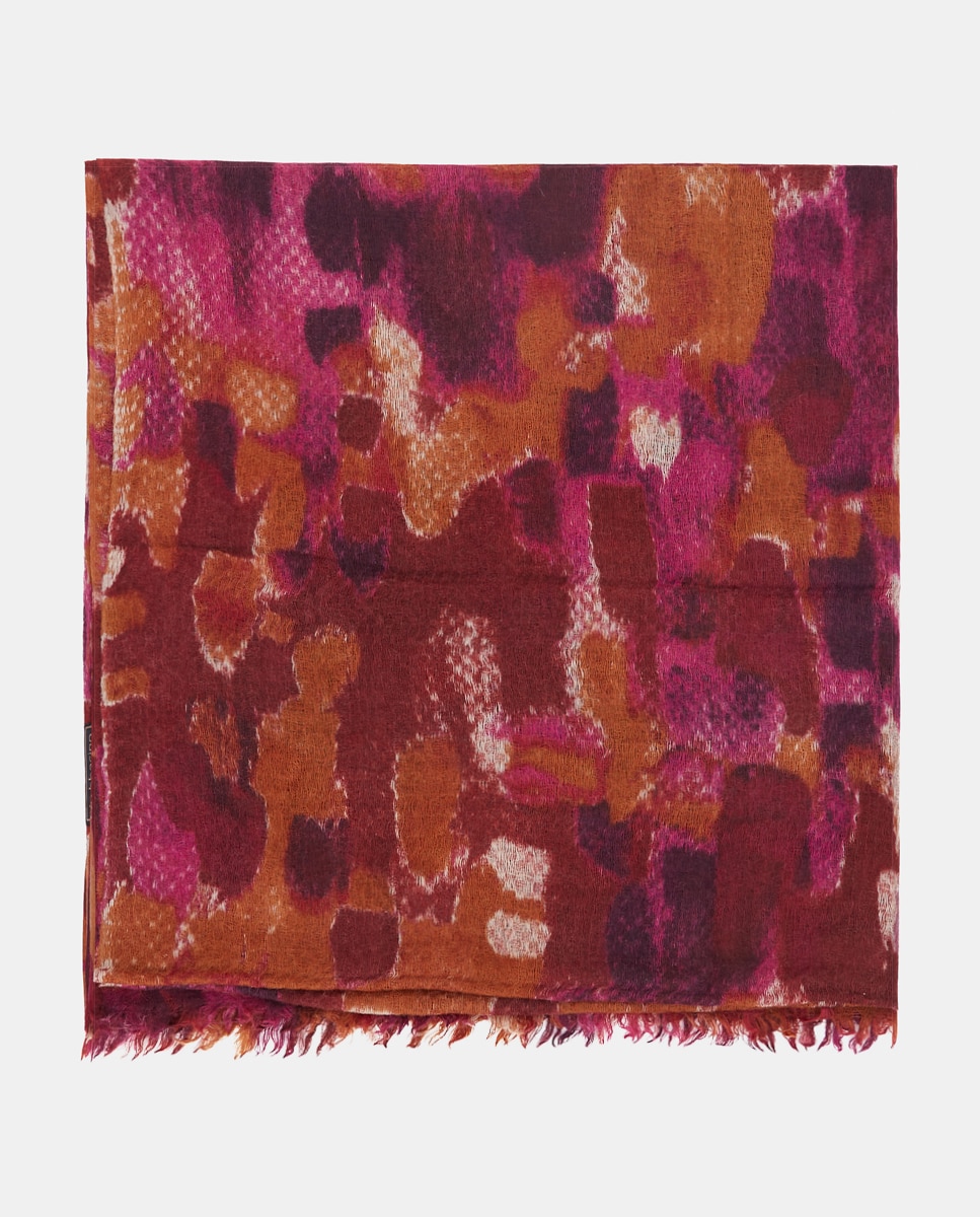 Pañuelo de lana con estampado abstracto - Abbacino - Multicolor Multicolor-4