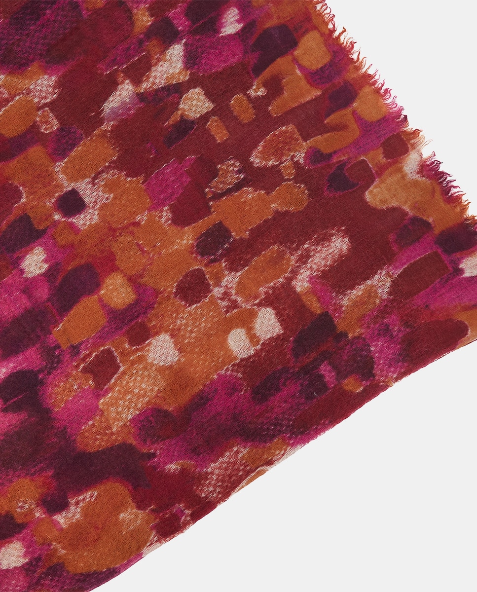 Pañuelo de lana con estampado abstracto - Abbacino - Multicolor Multicolor-3