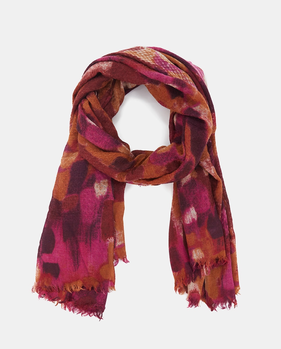 Pañuelo de lana con estampado abstracto - Abbacino - Multicolor Multicolor-2