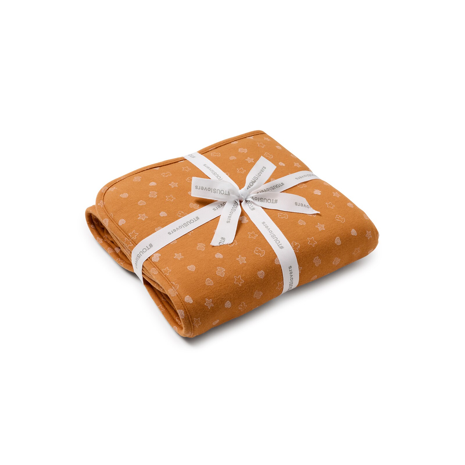 Capa de banho de algodão Tous Baby com capuz em multimotivos Laranja-3