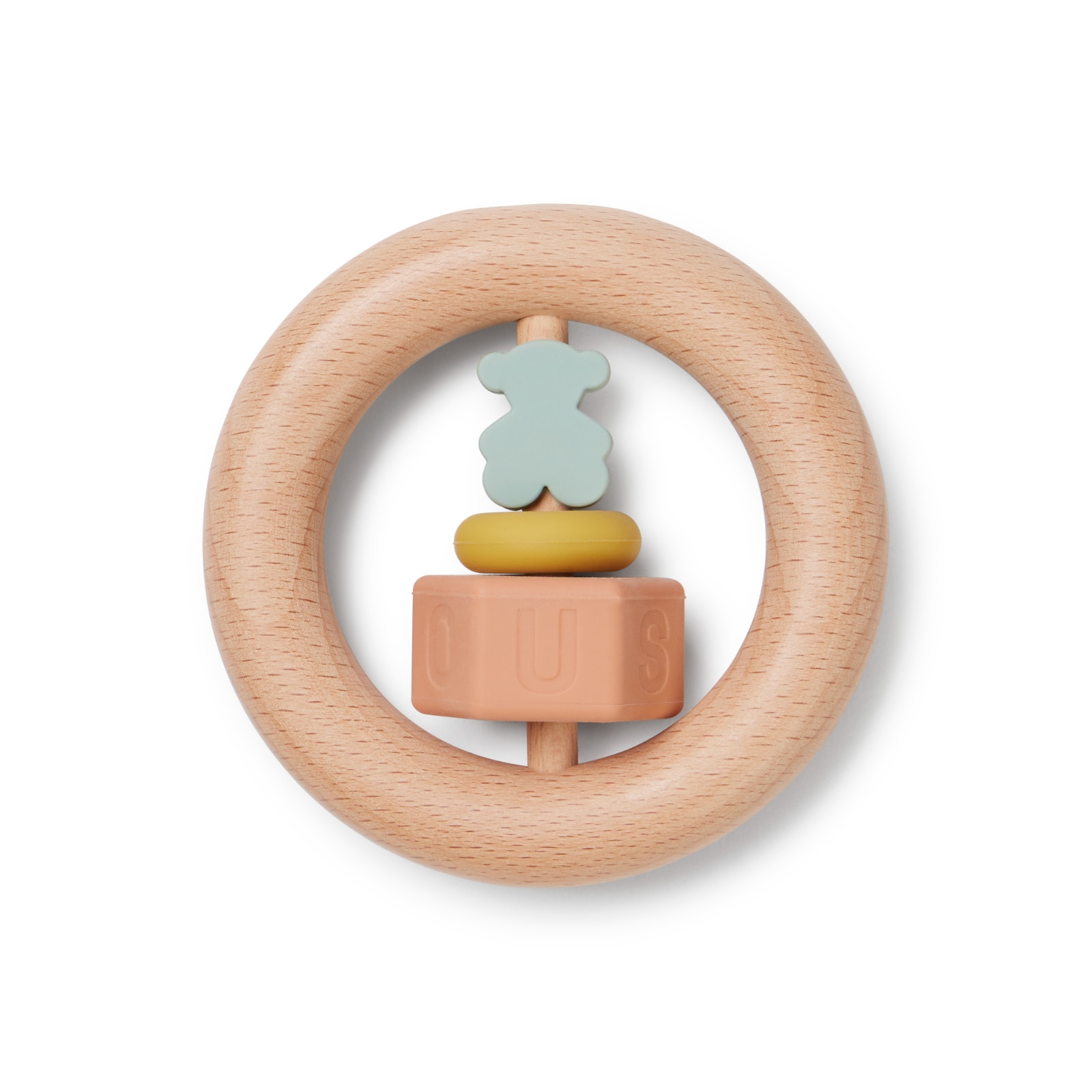 Sonajero de bebé Tous Baby en silicona y madera de haya Multicolor-3