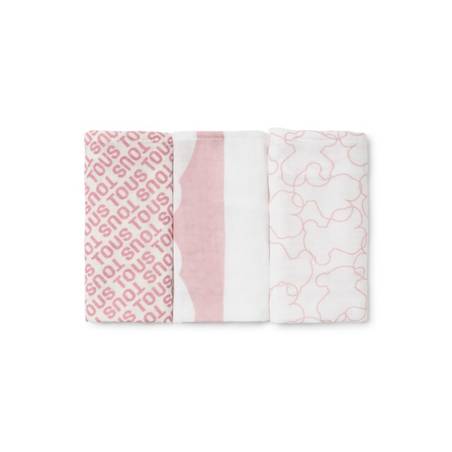 Imagen 0 de Pack de 3 muselinas 38x38 cm Tous Baby multi estampadas