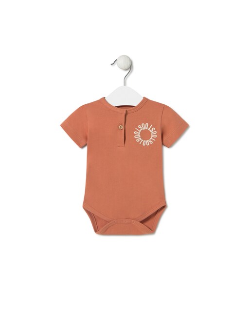 Imagen 0 de Body de bebé de algodón liso teñido