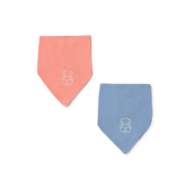 Imagen 0 de Pack de 2 bandanas Tous Baby de punto con Bold Bear