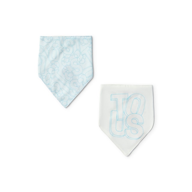 Imagen 0 de Pack de 2 bandanas Tous Baby de algodón con letras y Bold Bear