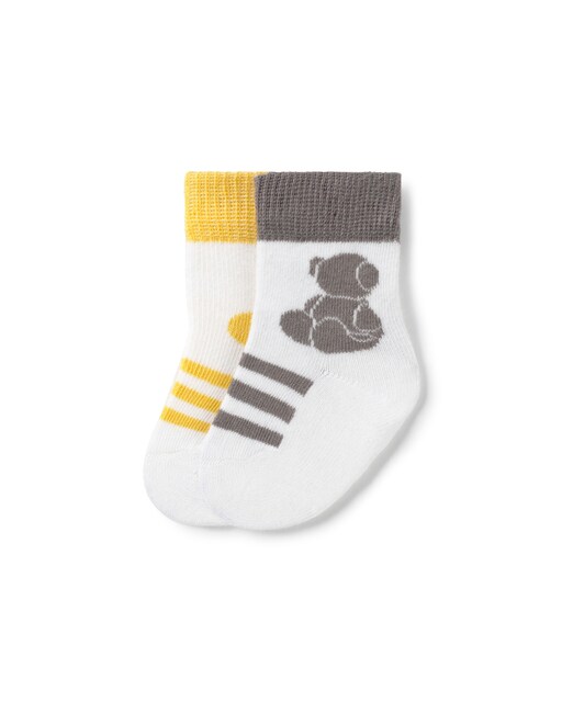Imagen 0 de Pack de 2 pares de calcetines de bebé con Bold Bear