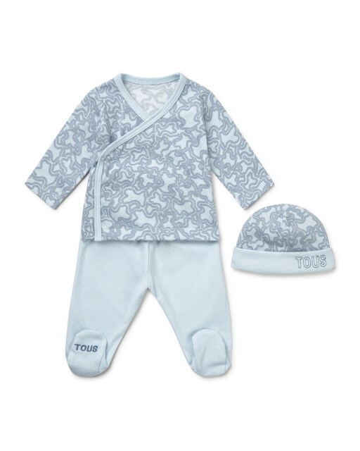 Imagen 0 de Conjunto de bebé de recién nacido en algodón liso y estampado Kaos