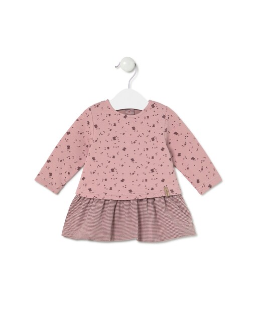 Imagen 0 de Vestido de bebé estampado con osos, estrellitas y cuadro vichy